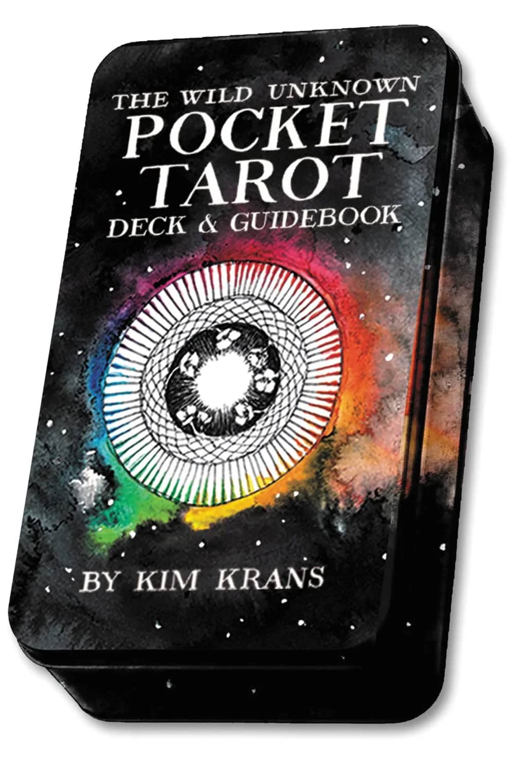 The Wild Unknown Pocket Tarot 的圆角金属盒包装