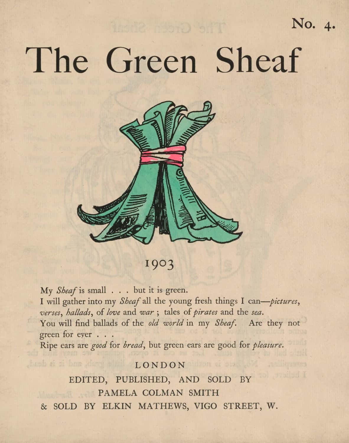 1903 年 The Green Sheaf 第四期封面